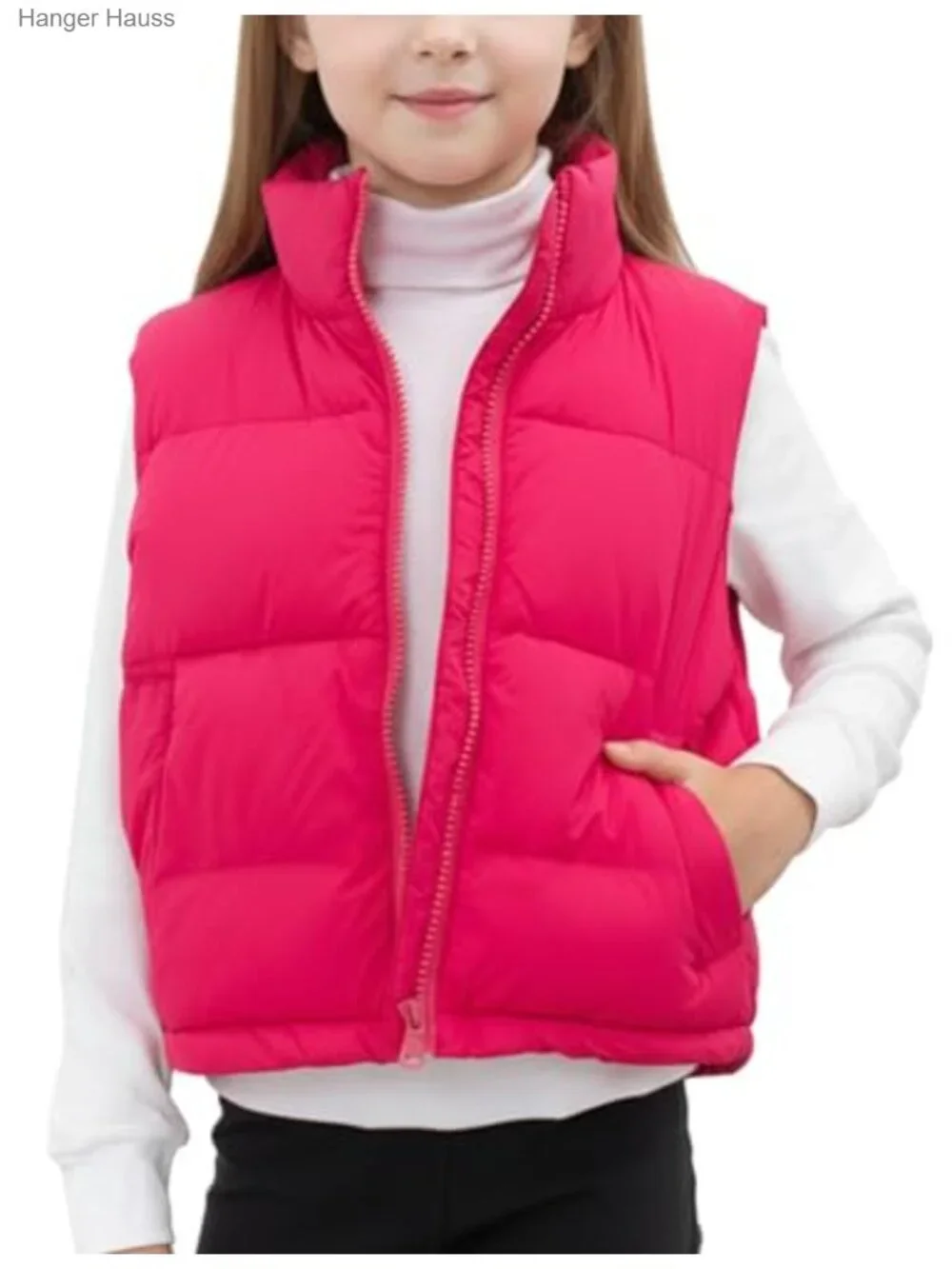 Kids Puffer Vest Sleeveless Quilted Zip Up Winter Outerwear